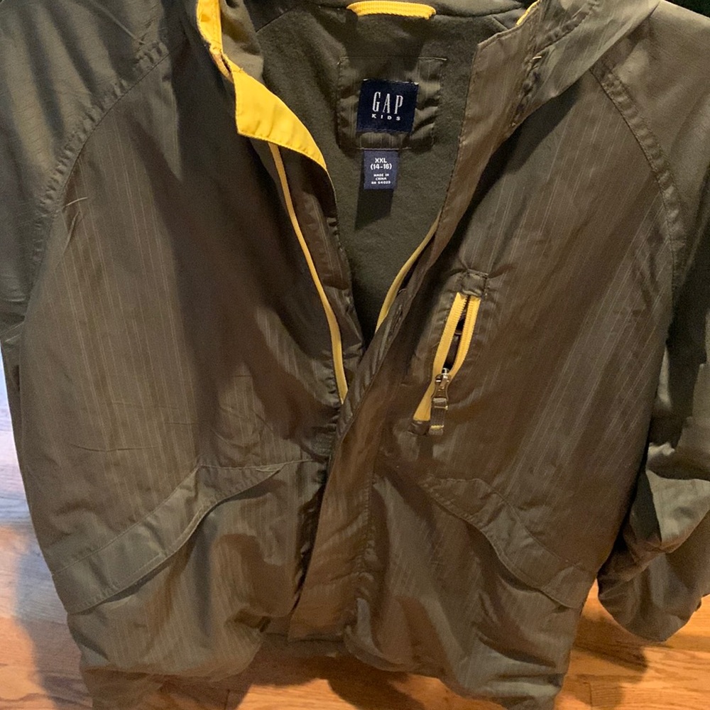 Kids Olive Hooded Jacket XXL